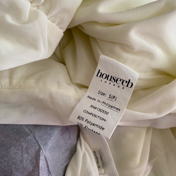 HOUSE OF CB S D-DD  'Valentina' Ivory‎ white Asymmetric Cutout Midi Dress NWOT - Picture 12 of 14